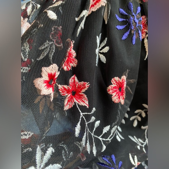 BHLDN cocktail dress, beading & sequins on bodice, embroidery on mesh skirt. - Picture 6 of 9